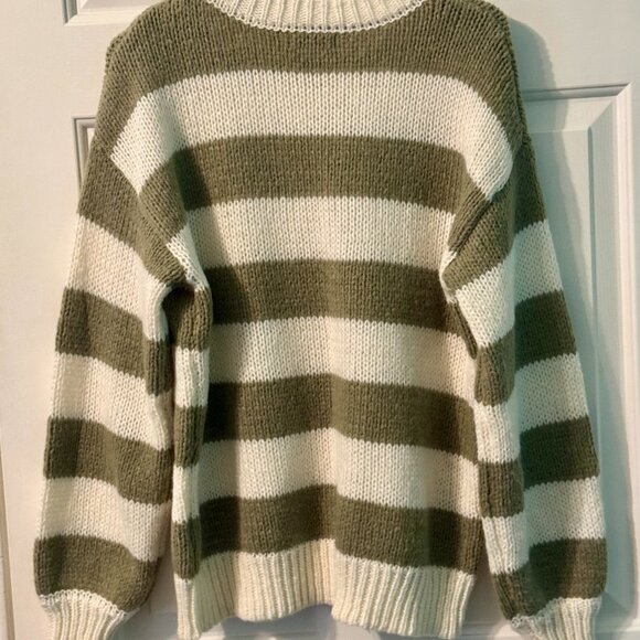 Z Supply Anders Striped Sweater – Willow Green/White – Size Small - Picture 10 of 10